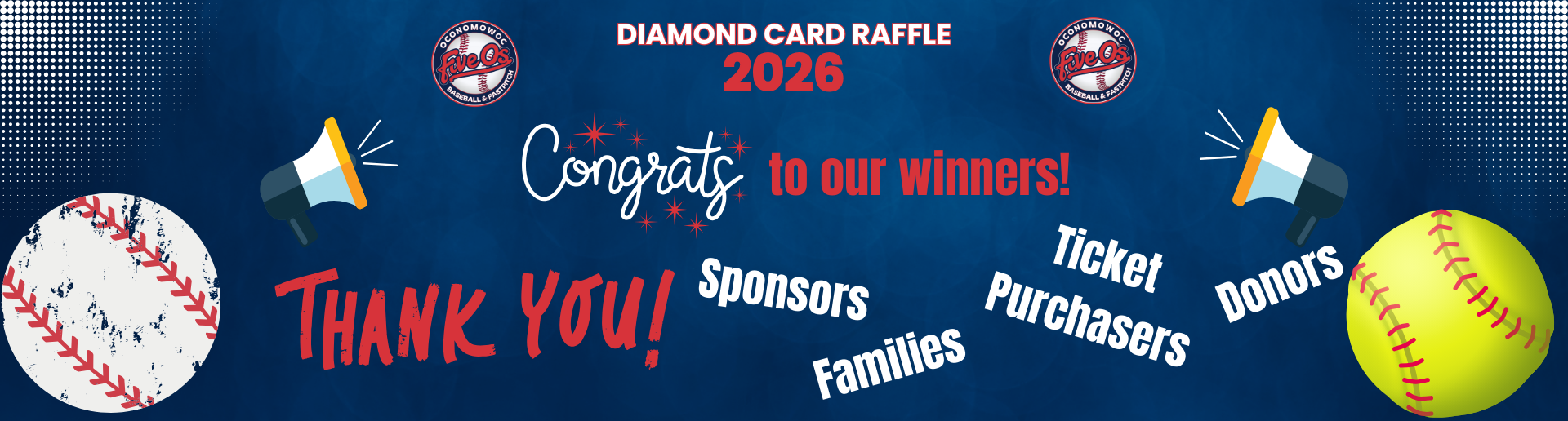 Congrats to our Diamond Card Raffle Winners